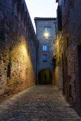 Plakat Buonconvento, medieval city in Siena province, by night