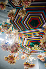 Hexagonal flower decoration