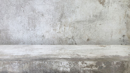 old concrete texture table product display template background with copy space.