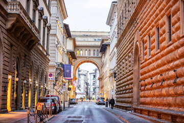 Florence (Firenze) cityscape, Italy. Cityscape of Florence showing 3 of the most important landmarks of Tuscany
