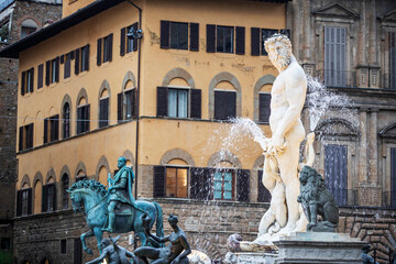 Florence (Firenze) cityscape, Italy. Cityscape of Florence showing 3 of the most important...