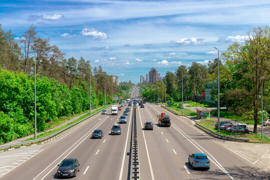 Highway Zhytomyr-Kyiv. Entrance to the city of Kyiv along the Brest-Litovsk highway