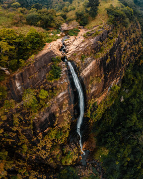 Aerial view of the Diyaluma Falls