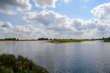 landscape with river and clouds