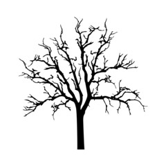 Black Solid icon for Dead tree on a white background