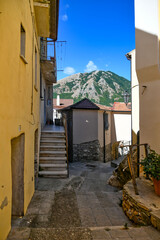 Old street in Torrecuso, an old town in the province of Benevento, Italy