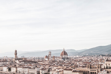 Panoramablick vom Piazzale Michelangelo über Florenz in Italien