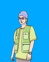 this is a digital image of a punk boy