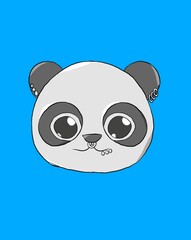 This is a cute punk panda picture