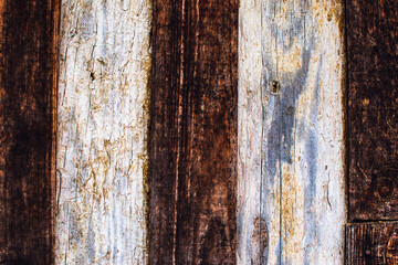 Background with natural weathered wood planks – white and brown