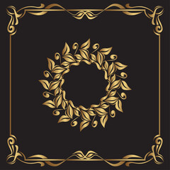 ornament vector, leaf pattern mandala