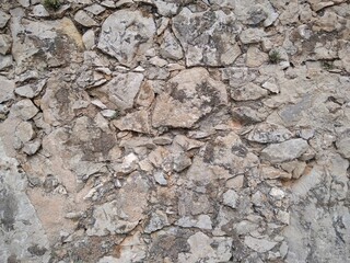 Stones of the old sea fortification.  Cascais.  Portugal.