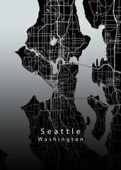 Seattle Washington City map