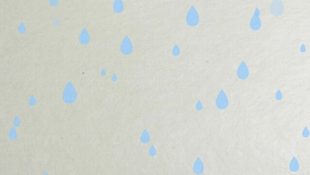 梅雨 雨 フラットアニメーション BG01_WH