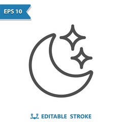 Moon And Stars Icon - Weather, Night