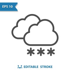 Snowing Icon. Snow, Cloud, Snowflake, Weather, Winter, Clouds