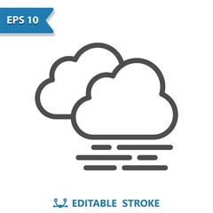 Foggy Weather Icon. Fog, Cloud, Clouds