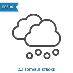 Obraz premium Hail Icon - Hailstorm, Cloud, Hail Storm, Weather, Hailstone, Clouds