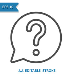 Chat Bubble with Question Mark Icon