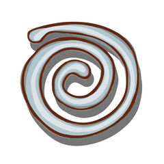 Symbol of air, air currents, wind. hand drawn texture