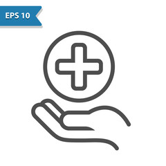Healthcare Icon - Health Care, Health, Hand, Health Insurance