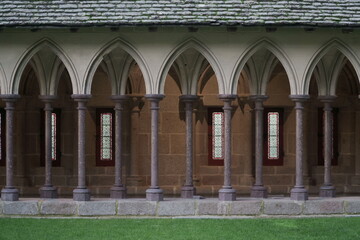 columns in the old castle