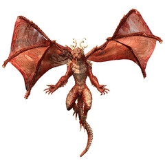 Fototapeta premium 3D Rendering Fairy Tale Dragon on White