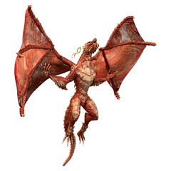 Fototapeta premium 3D Rendering Fairy Tale Dragon on White