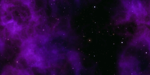 Illustration seamless space nebula stars background texture © Pamela4/Wirestock Creators