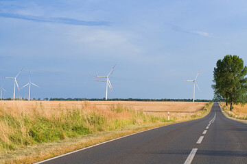 Fototapeta na wymiar wind farm generators