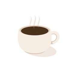 Coffee cup vector on white background. Cup of Fresh Coffee. Vector Illustration.