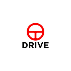 steering wheel logo with a simple and modern design concept
