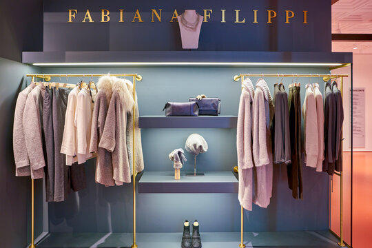 ROME, ITALY - CIRCA NOVEMBER, 2017: Fabiana Filippi clothing on display at a second flagship store of Rinascente in Rome.