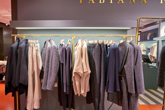 ROME, ITALY - CIRCA NOVEMBER, 2017: Fabiana Filippi clothing on display at a second flagship store of Rinascente in Rome.