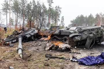 Russia's invasion of Ukraine. Dmitrivka, Kiev region