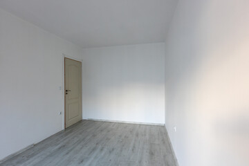 Empty bright room. New home. Interior photography.
