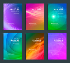 Fototapeta premium Modern abstract annual report, flyer design, brochure templates set.