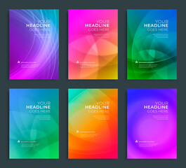 Modern abstract annual report, flyer design, brochure templates set.