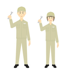 職業 [工場勤務の男女]