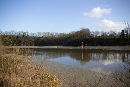 Fishermen's Huts Abandoned Because Of The Siltation Of The River.