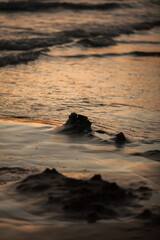 Sunset or sunrise on the beach