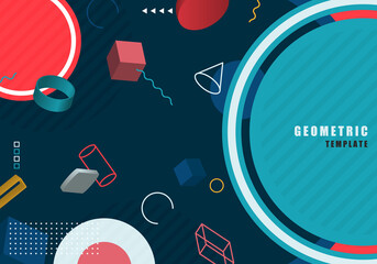 Obraz premium Abstract geometric pattern design artwork template.