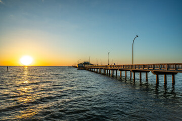 Fototapeta premium A Cool Evening at Fairhope, Alabama the eve of Sunset...