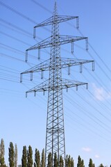 Electric grid pylon in Germany