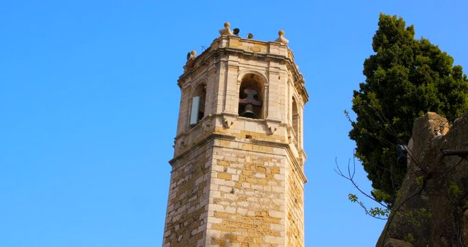 Cervera del Maestre, Baix Maestrat, Valencian Community, Spain . Beautiful church bell tower.