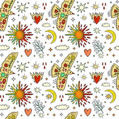 Obraz premium Vintage, retro, antique, hand-drawn seamless pattern in vintage style, vector. Great for printing.2.eps, Vintage, retro, antique, hand-drawn seamless pattern in vintage style, vector. Great for printi