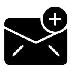 Fototapeta premium add glyph icon