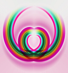 Rainbow zen circle symbol for balance and wellness