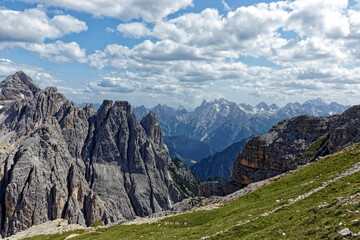 Fototapeta premium Peaks of the Marmarole Dolomites, mountains in summer, Alps, Italy, Europe