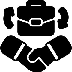 partnership glyph icon